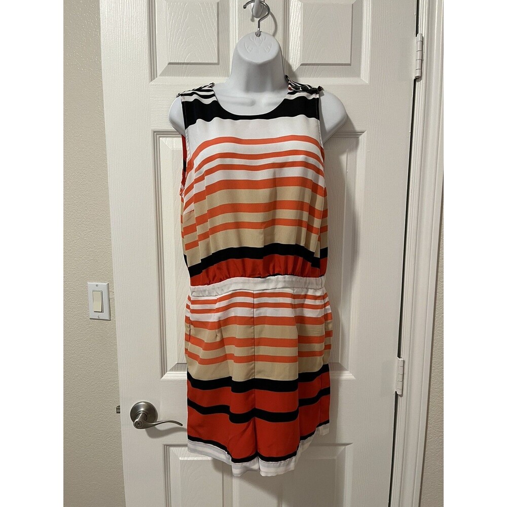 Peter Som Romper Sleeveless Multicolored Pockets Women's Size 10